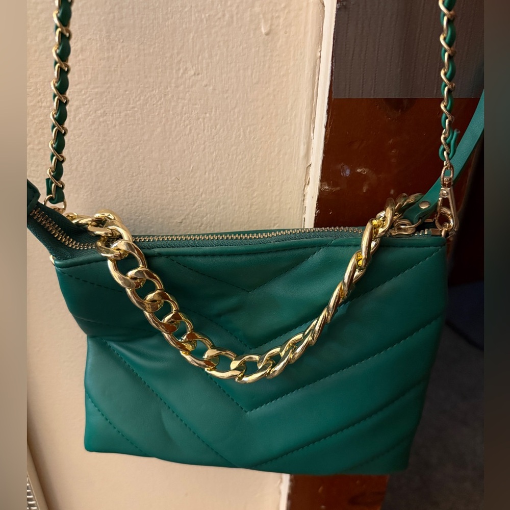 Kelly green evening purse